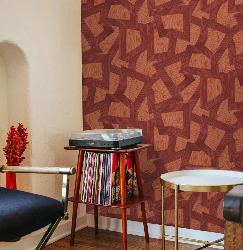 Geometric wallpaper pattern